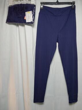 LuLaRoe OneSize Blue High-Waist Ankle Leggings 2 Pack #J9
